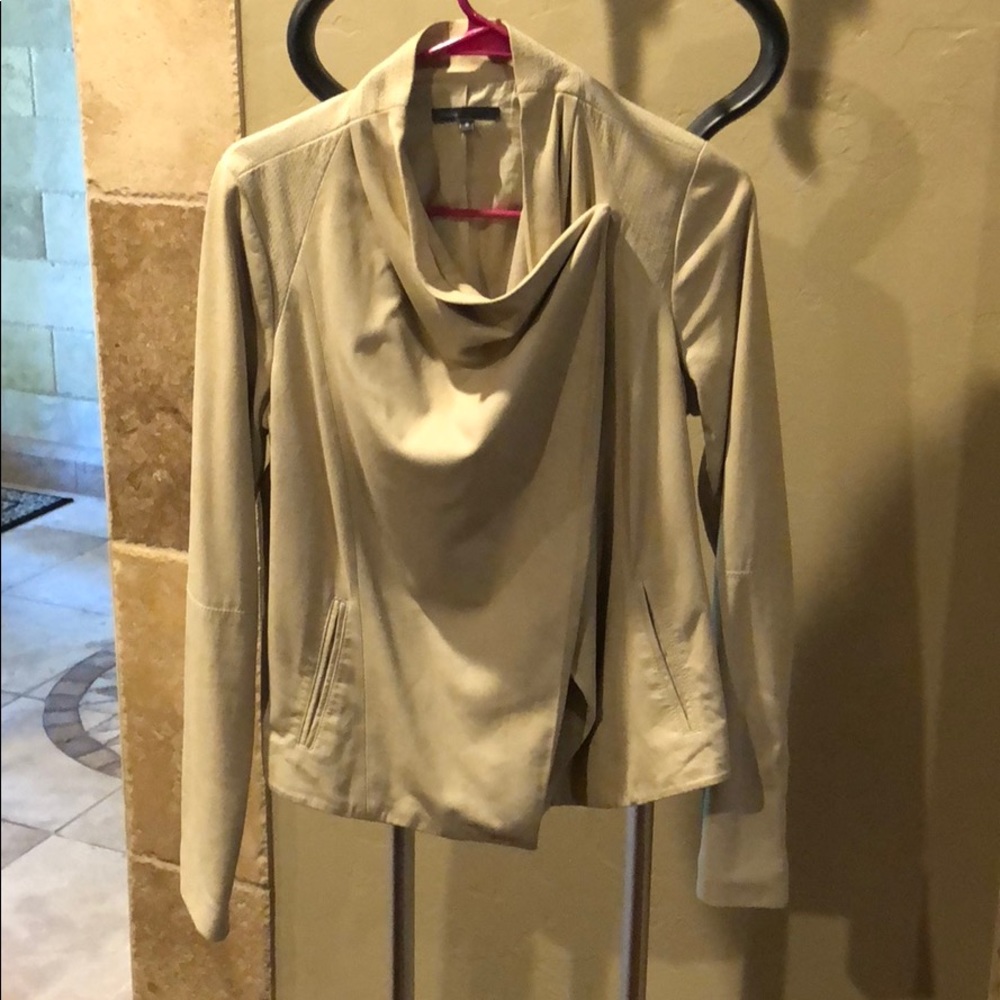 Vince Cross Front Leather Jacket